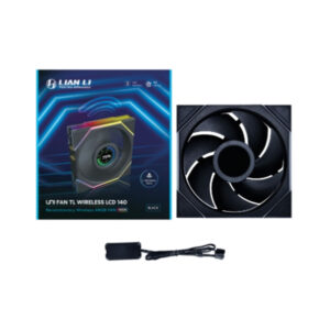 Lian-Li UNI FAN TL140 LCD Wireless Case Fan (Single Pack, Black)