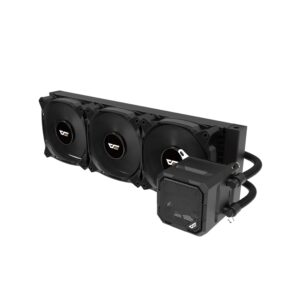 DarkFlash X360 360mm AIO Liquid CPU Cooler, Black, Hydraulic Bearing Fans, Intel & AMD Compatible