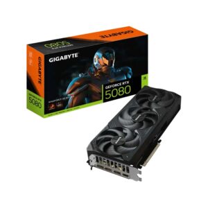 Gigabyte GeForce RTX 5080 WINDFORCE OC SSF Edition with 16GB GDDR7 Graphics Card, 2670 MHz Core Clock, 256-bit, 10752 CUDA Core, 30 Gbps Memory Clock, PCIe 5.0