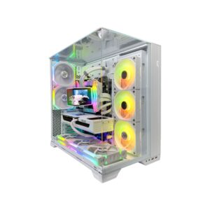 Nova White Gaming PC – Intel Core i7-14700K, ASUS RTX 5070 PRIME 12GB GDDR7, 32GB T-Force Delta RGB DDR5 | High-Performance Gaming PC | UAE