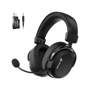 Attack Shark L30PRO Wireless Gaming Headset, Tri-Mode, 7.1 Surround Sound, Detachable Mic, Black