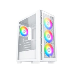 Elite One Arctic ATX Gaming PC Case, 360mm Radiator Support, 320mm GPU Clearance