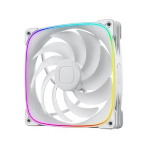 Geometric Future Squama 2503-14 140mm ARGB Case Fan, 91CFM, Hydraulic Bearing, White