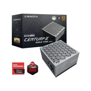 MONTECH CENTURY II 1050W ATX Power Supply, 135mm FDB Fan, Full Range Input
