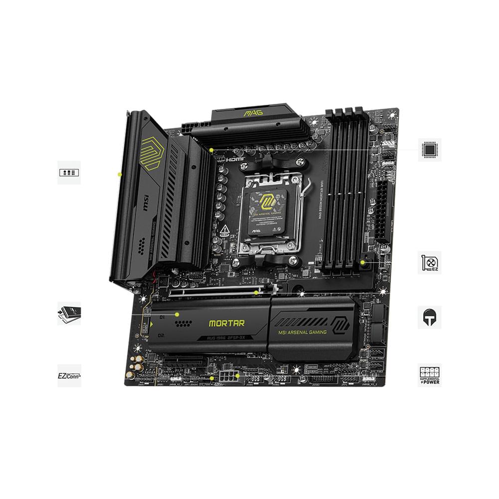 MSI MAG B850M MORTAR WIFI mATX Motherboard - Image 2
