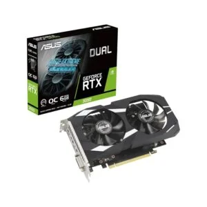 ASUS Dual GeForce RTX 3050 6GB GDDR6 OC Edition Graphics Card, 96-bit Memory, 2304 CUDA Core, 14 Gbps Memory Speed