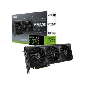 Asus Prime GeForce RTX 5070 OC Edition with 12GB GDDR7 Graphics Card, 2557 MHz Boost Clock, 192-bit, 6144 CUDA Core, 28 Gbps Memory Clock, PCIe 5.0