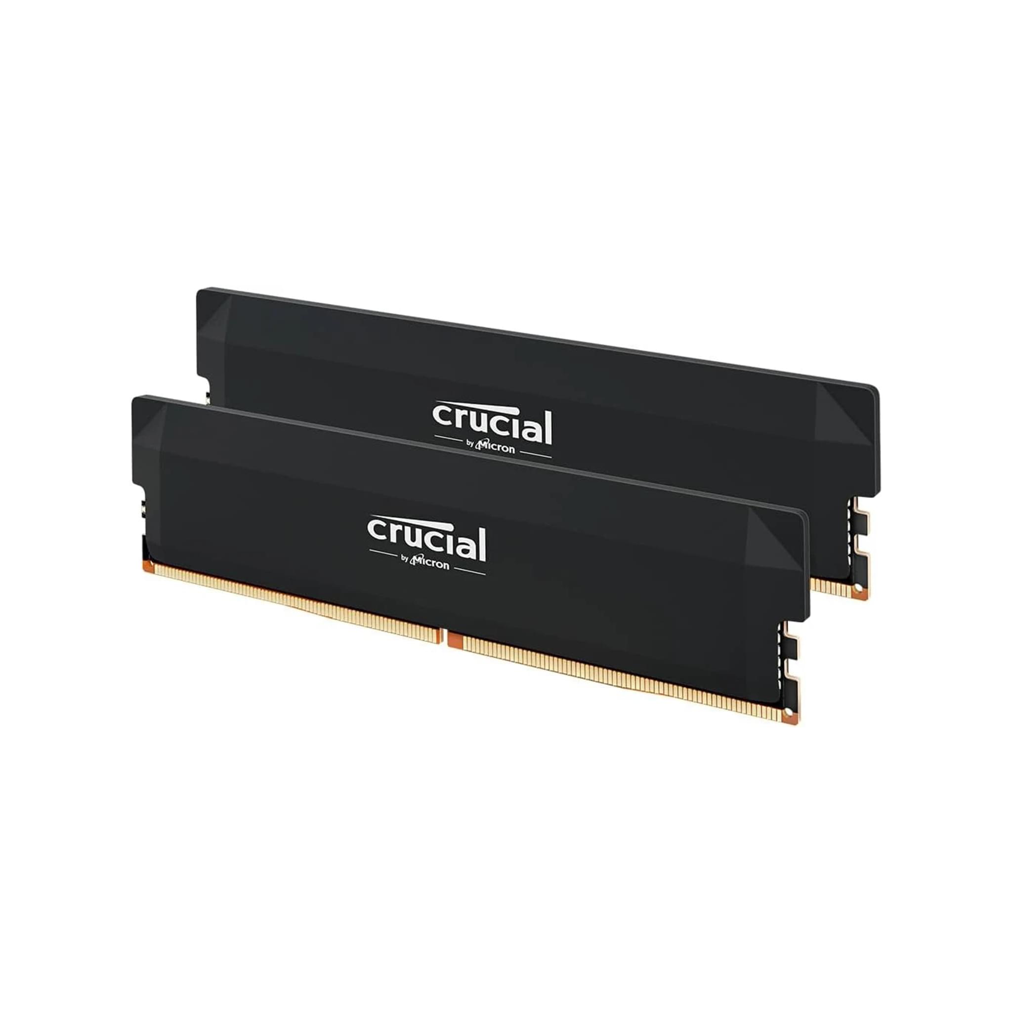 Crucial Pro DDR5 RAM Kit 64GB (2×32GB) 6400MHz CL40 Desktop Memory, Intel XMP 3.0, AMD EXPO, Black