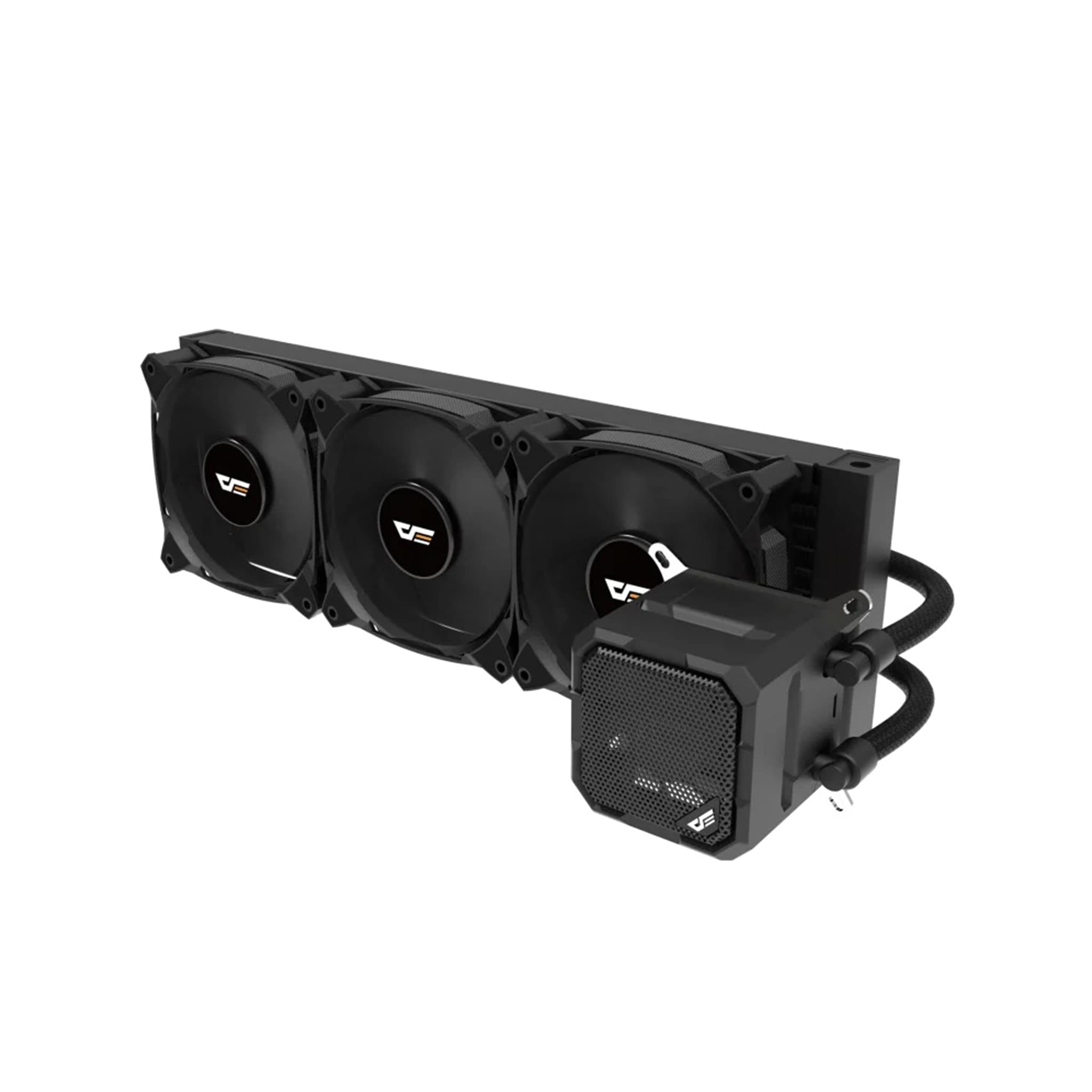 DarkFlash X360 360mm AIO Liquid CPU Cooler, Black, Hydraulic Bearing Fans, Intel & AMD Compatible