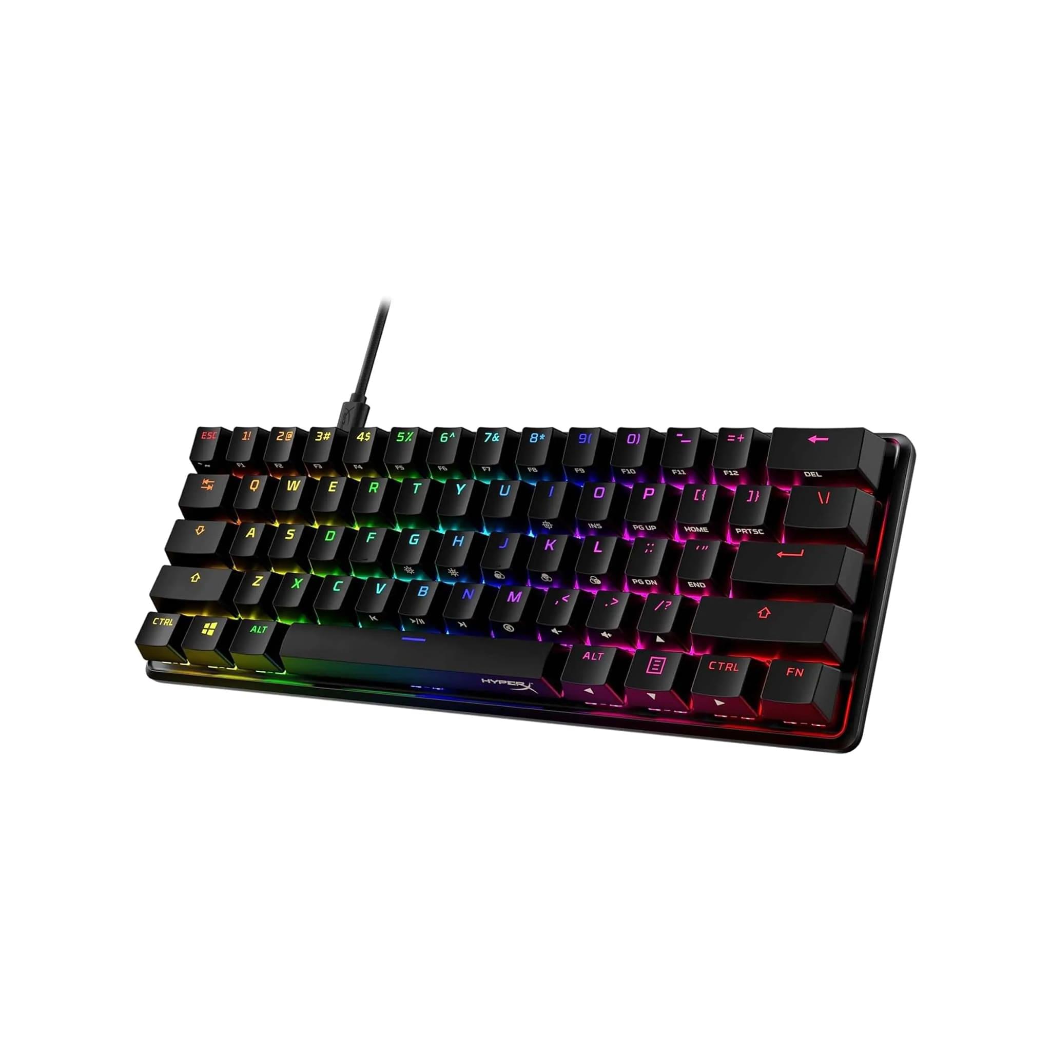 HyperX Alloy Origins 60 Mechanical Gaming Keyboard, 60% Compact Layout, Double Shot PBT Keycaps, RGB Backlit