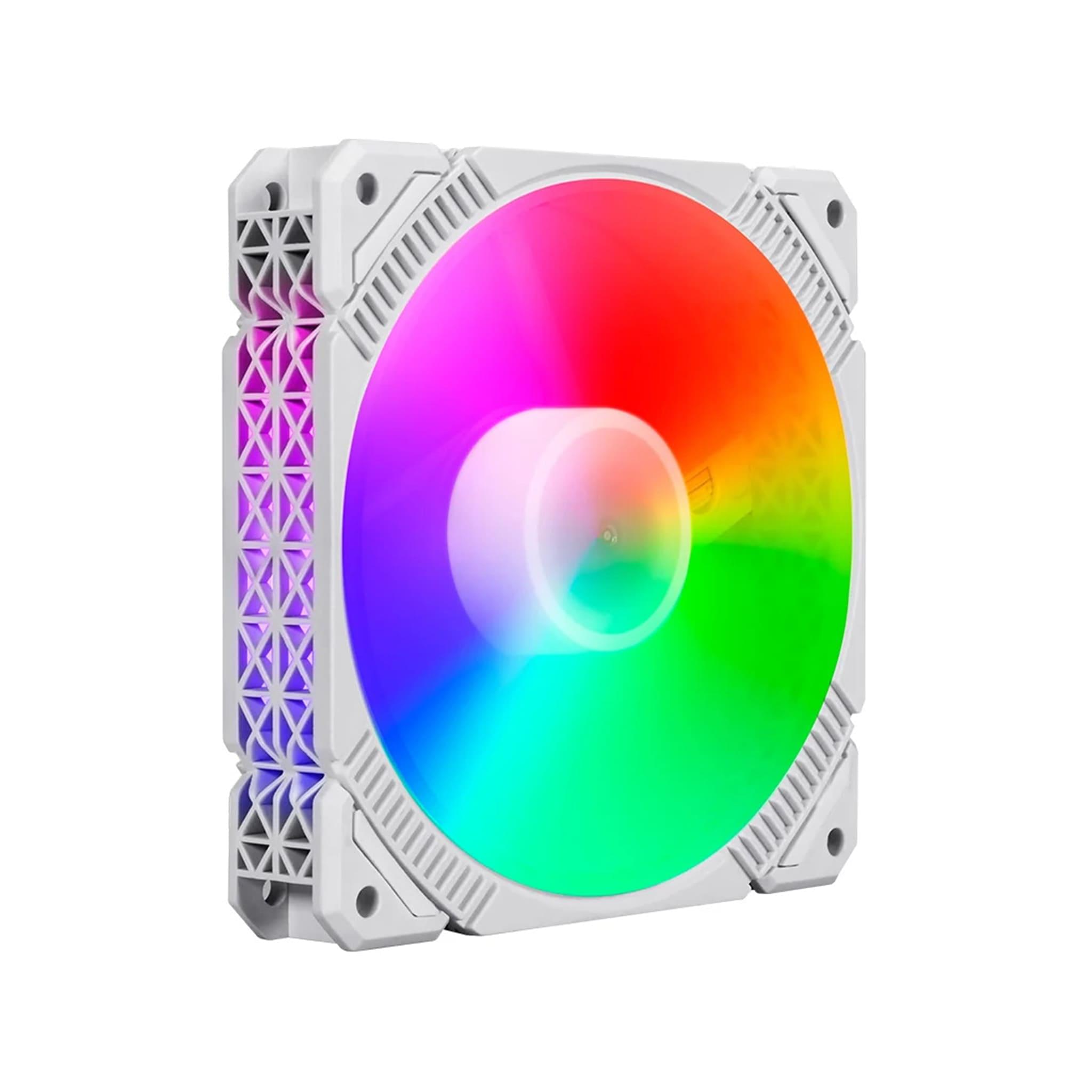 TrueNort LJ-120 120mm RGB Case Fan, 6-Pin, Hydraulic Bearing, White, Single Fan